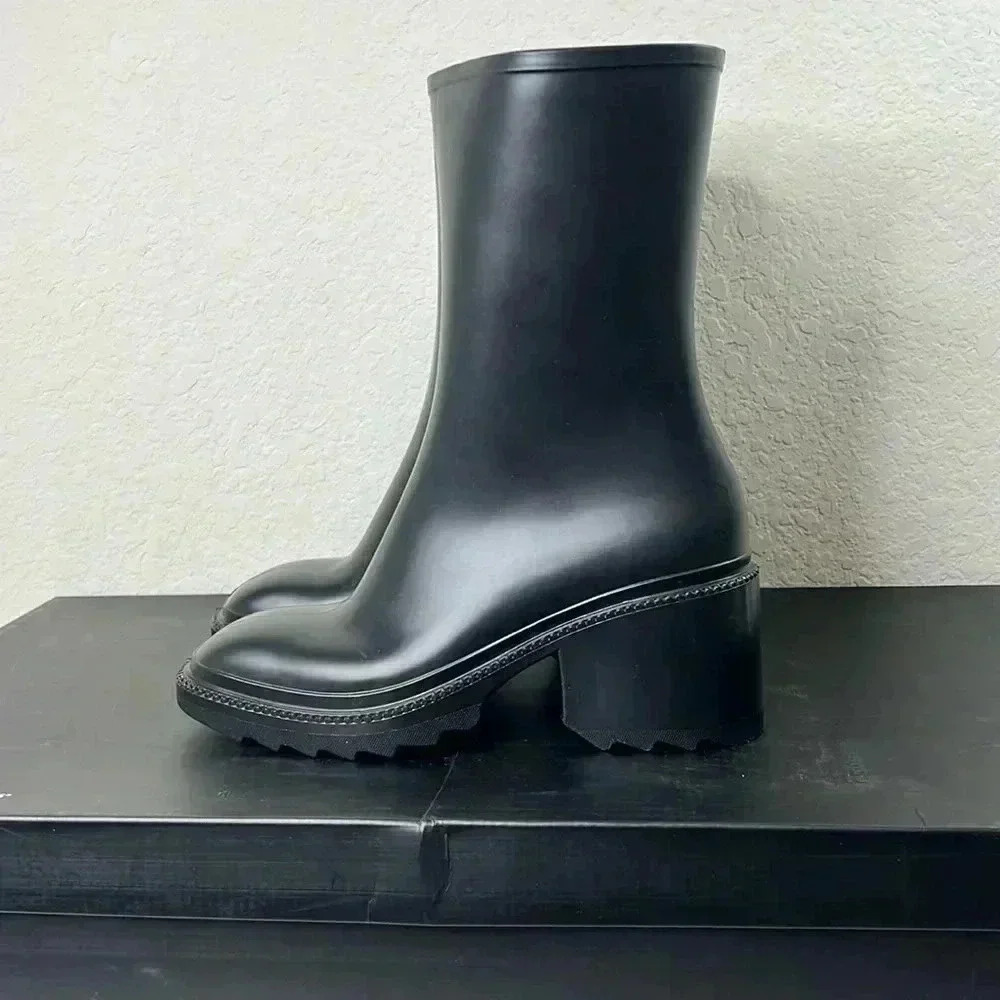 INC International Concepts Black Rain Boots - Picture 2 of 14